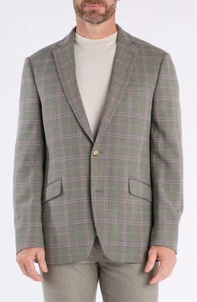 Savile Row Co Windowpane Sport Coat In Green