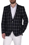 Savile Row Co Windowpane Sport Coat In Navy