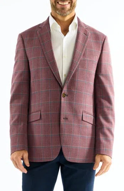 Savile Row Co Windowpane Sport Coat In Purple