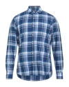 Savile Row Man Shirt Blue Size 16 ½ Cotton, Linen In Multi