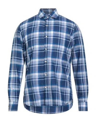 Savile Row Man Shirt Blue Size 16 ½ Cotton, Linen In Multi