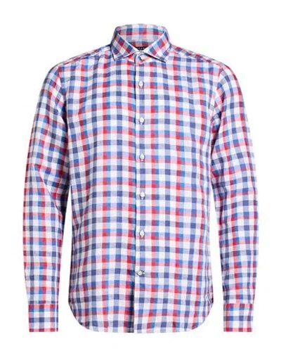 Savile Row Man Shirt Blue Size 16 ½ Cotton, Linen