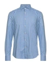 Savile Row Man Shirt Blue Size 17 ½ Cotton In Blue
