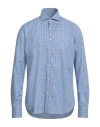 Savile Row Man Shirt Light Blue Size 17 ½ Cotton In Blue