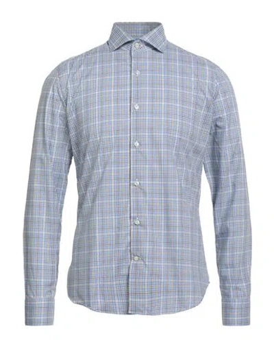 Savile Row Man Shirt Light Blue Size 17 Cotton
