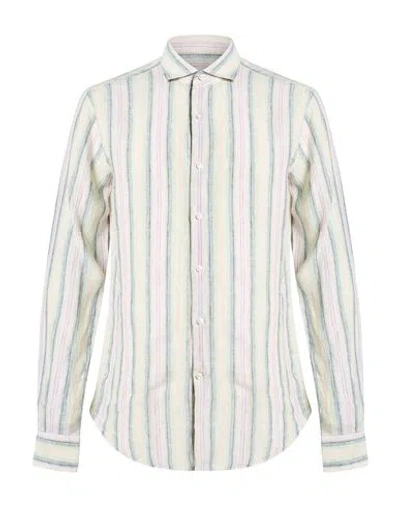 Savile Row Man Shirt Light Green Size 16 ½ Linen In Multi