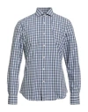 Savile Row Man Shirt Navy Size 17 Cotton In Blue