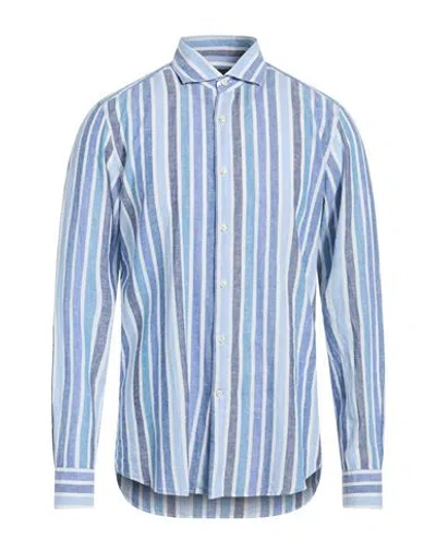 Savile Row Man Shirt Sky Blue Size 16 ½ Cotton, Linen