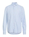 Savile Row Man Shirt White Size 16 Cotton In Blue