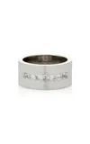 Savolinna Jewelry Be Spiked 18k White Gold Diamond Stack Band In White