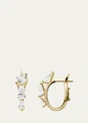 SAVOLINNA LEMONADE TRIPLE PEAR DIAMOND HUGGIE HOOP EARRINGS