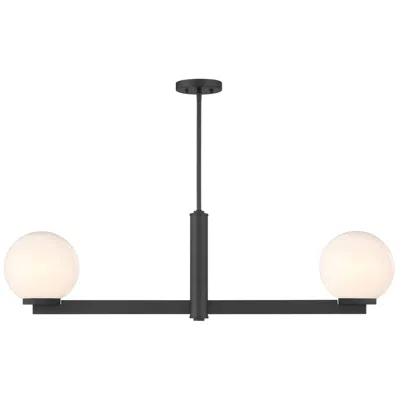 Savoy House 2-light Linear Chandelier In Matte Black