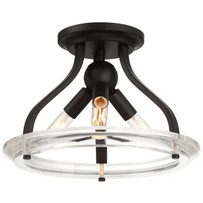 Savoy House 3 Lt Ceiling Light In Matte Black