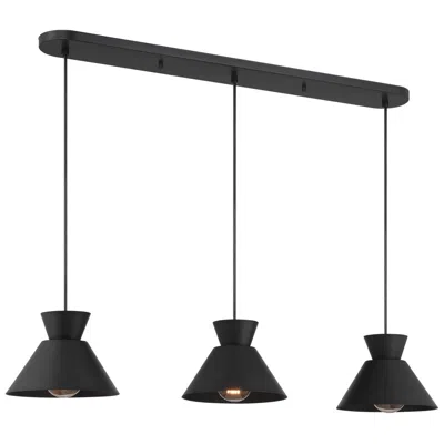 Savoy House 3-light Linear Chandelier In Matte Black