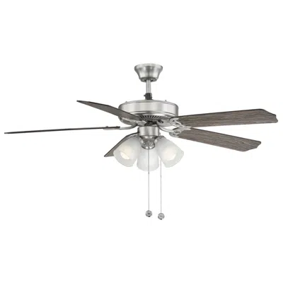 Savoy House 52" 3-light Ceiling Fan In Brushed Nickel In Silver