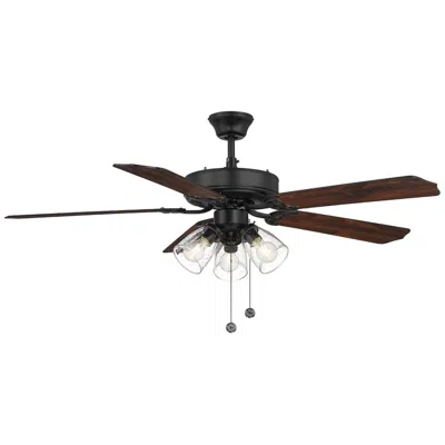 Savoy House 52" 3-light Ceiling Fan In Matte Black
