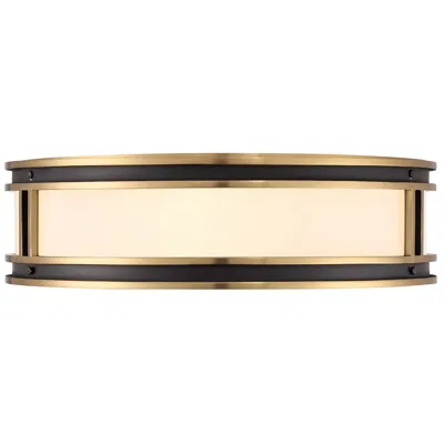Savoy House Alberti 18.5" Wide Matte Black With Warm Brass Ceiling Lig