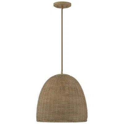Savoy House Alki 14" Wide Natural Wicker Pendant Light