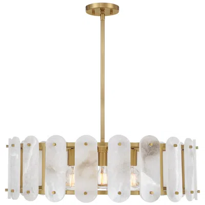 Savoy House Antolini 5-light Pendant In Warm Brass In Multi