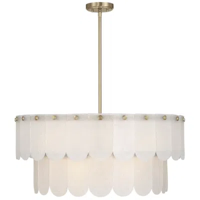 Savoy House Ashton 10-light Pendant In Noble Brass In Gold