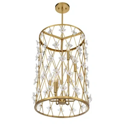 Savoy House Bailey 6-light Pendant In Warm Brass