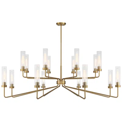 Savoy House Baker 61" Wide Warm Brass 16-light Chandelier