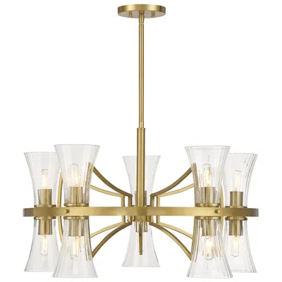 Savoy House Bennington 30 1/2" Wide Warm Brass 10-light Chandelier