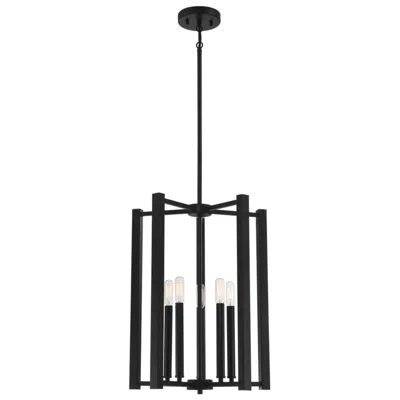 Savoy House Benson 16" Wide Matte Black 5-light Pendant