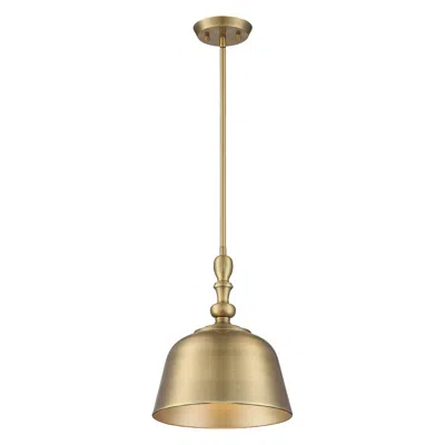 Savoy House Berg 12" Wide Warm Brass Bell Mini Pendant