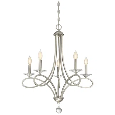 Savoy House Bethany 26"w Brushed Nickel 5-light Chandelier In Neutral