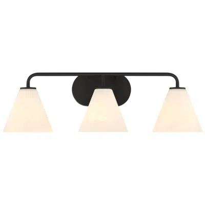 Savoy House Blair 25 1/2"w Matte Black 3-light Bath Light