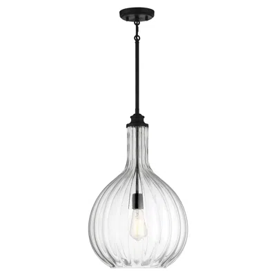 Savoy House Brandon 14" Wide Matte Black Pendant Light