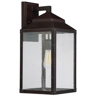 Savoy House Brennan 1-light Outdoor Wall Lantern In English Bronze With Gold In Brown