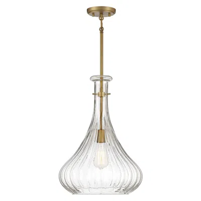 Savoy House Bristo 14" Wide Warm Brass Pendant Light