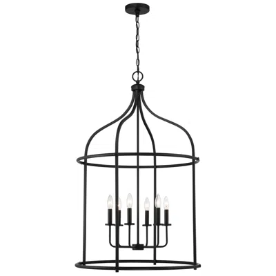 Savoy House Brookstone 6-light Pendant In Matte Black