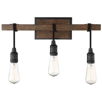 Savoy House Burgess 3-light Bathroom Vanity Light In Durango In Brown