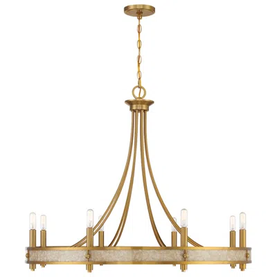 Savoy House Camden 36" Wide Warm Brass 8-light Chandelier