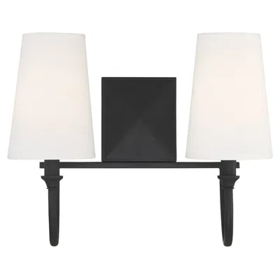 Savoy House Cameron 15" Wide Matte Black 2-light Bath Light