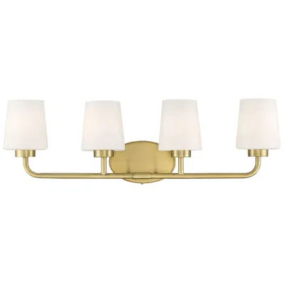 Savoy House Capra 31" Wide Warm Brass 4-light Bath Light