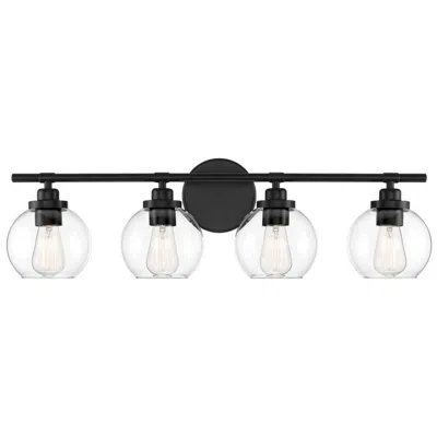 Savoy House Carson 30" Wide Matte Black 4-light Vanity Bath Light