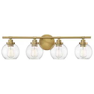 Savoy House Carson 30" Wide Warm Brass 4-light Bath Light