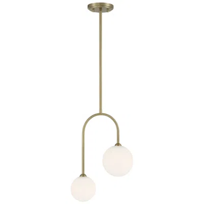 Savoy House Chester 2-light Pendant In Noble Brass In Gold