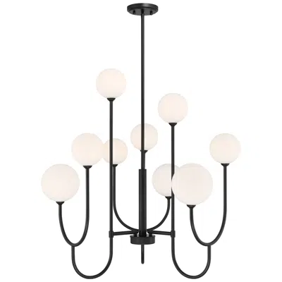 Savoy House Chester 9-light Chandelier In Matte Black In Multi