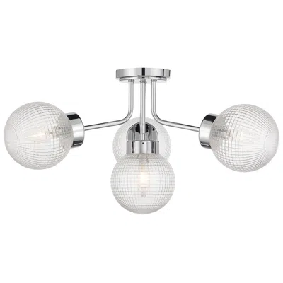 Savoy House Coral 4-light Semi-flush In Chrome In Silver