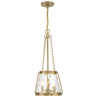 Savoy House Crawford 12"w Warm Brass 3-light Mini Pendant