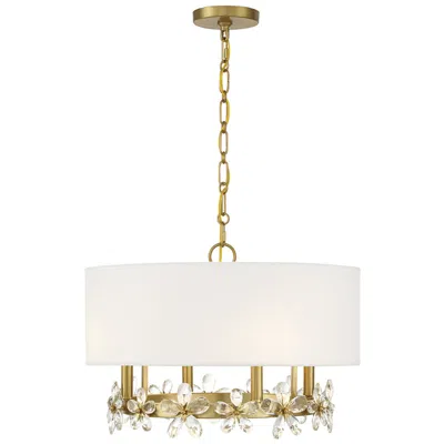 Savoy House Dahlia 21" Wide Warm Brass 4-light Pendant
