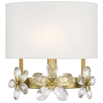 Savoy House Dahlia 9.25" High Warm Brass 1-light Wall Sconce