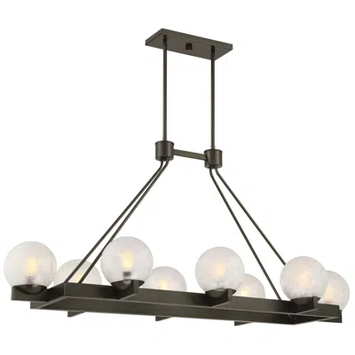 Savoy House Darien 8-light Linear Chandelier In Mediterranean Bronze In Black