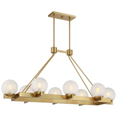 Savoy House Darien 8-light Linear Chandelier In Warm Brass In Gold