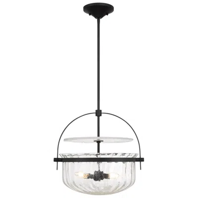 Savoy House Denmar 4-light Convertible Semi-flush Or Pendant In Matte Black